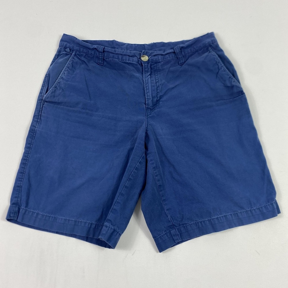 Columbia PFG Shorts Mens 32 Blue Performance Fishing Chino Casual 10 Inch Inseam